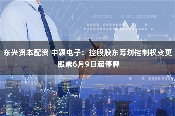 东兴资本配资 中颖电子：控股股东筹划控制权变更 股票6月9日起停牌