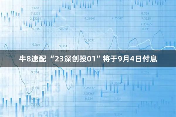 牛8速配 “23深创投01”将于9月4日付息